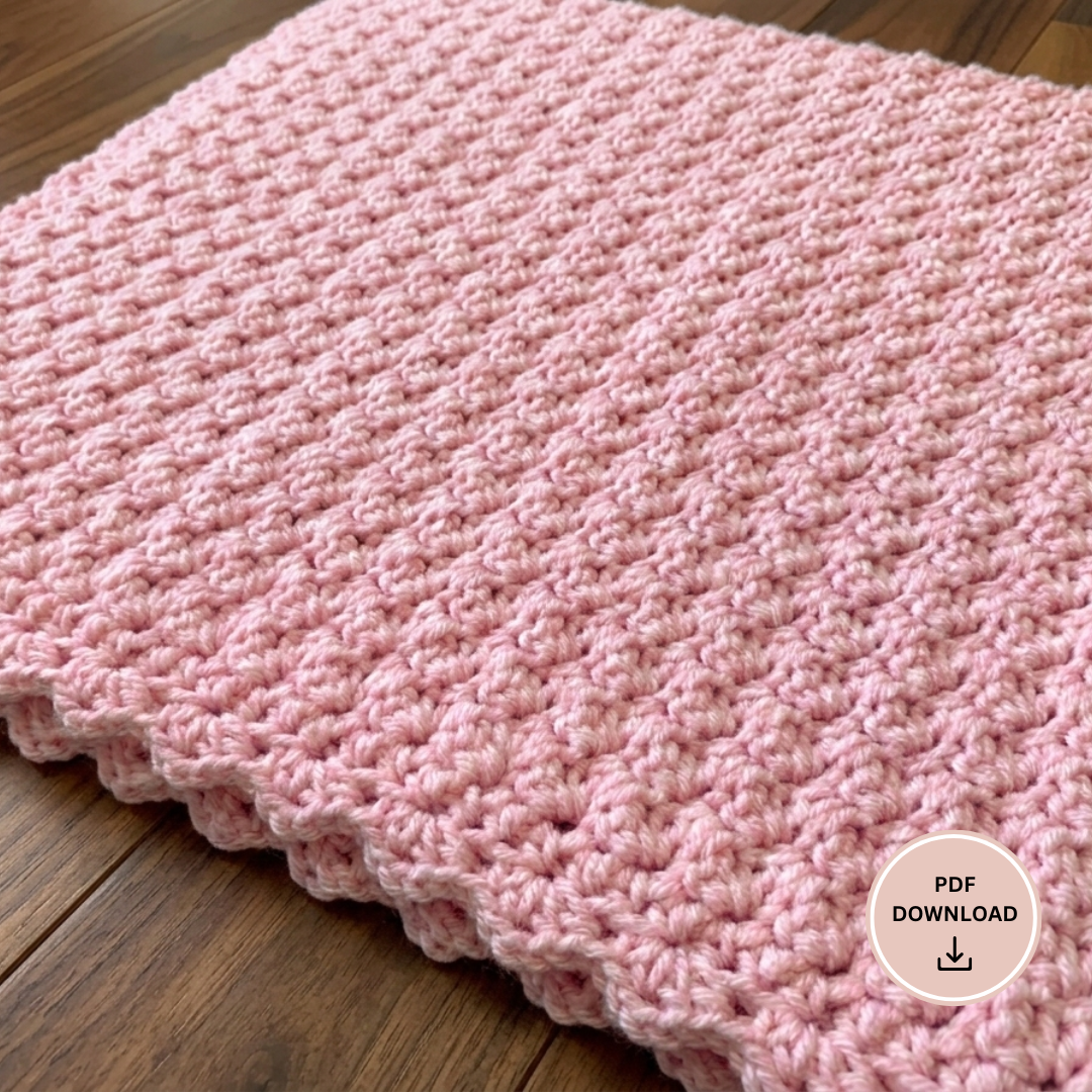 One Skein Baby Blanket Crochet Pattern PDF Download