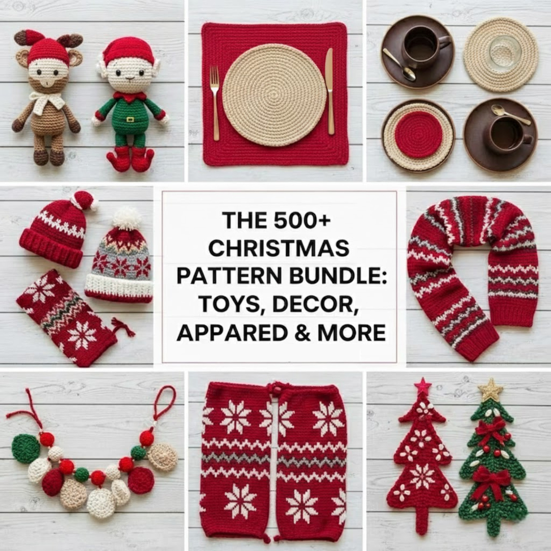 500+ Christmas Crochet Patterns Mega Bundle: 500+ Amigurumi, Decor, Wearables, Bags (PDF Download) | Millionsofpatterns