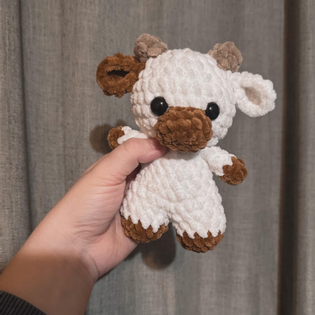 Baby cows TRIO pattern- baby longhorn, baby cow, baby highland, crochet cow pattern, amigurumi, highland, longhorn, cow crochet, low sew