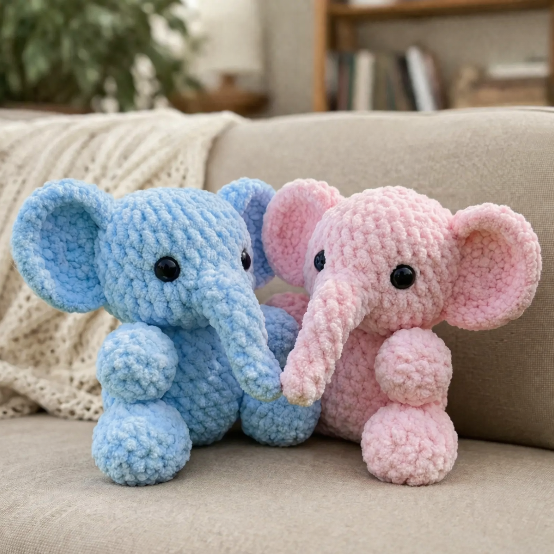 Baby Elephant Crochet Pattern PDF, Amigurumi, Beginner Friendly