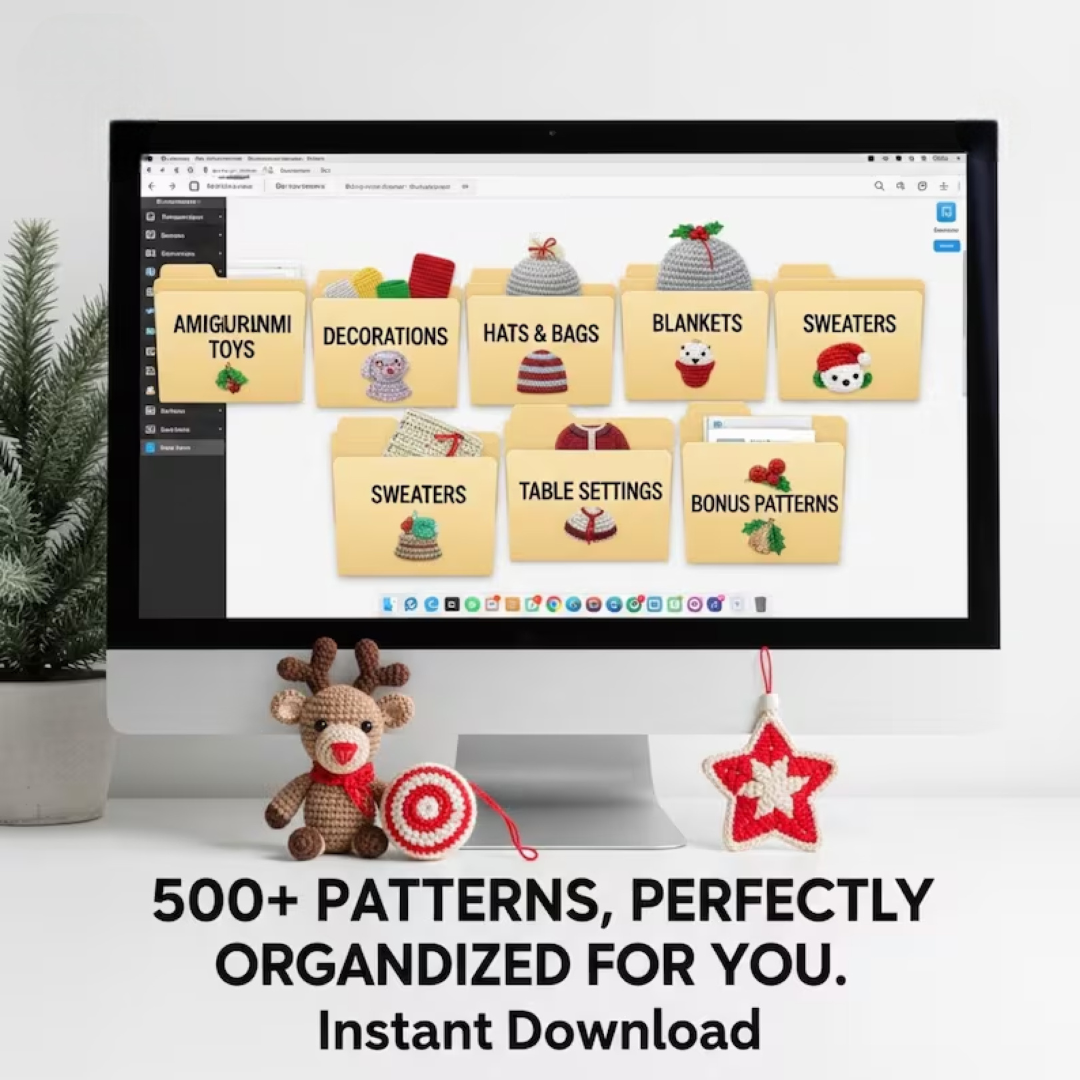 500+ Christmas Crochet Patterns Mega Bundle: 500+ Amigurumi, Decor, Wearables, Bags (PDF Download) | Millionsofpatterns