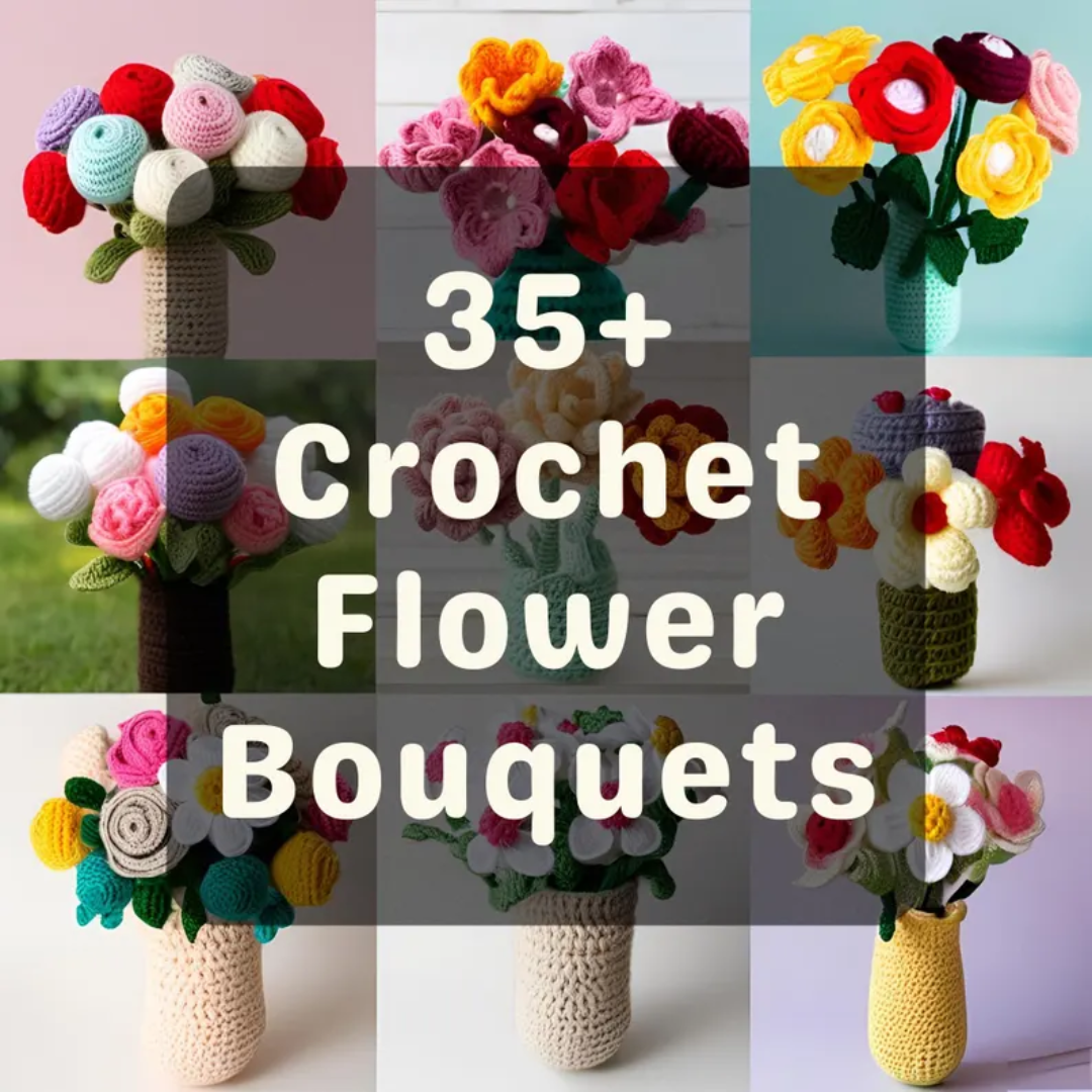 Crochet Flower Pattern Bundle, 700+ Amigurumi Bouquet Designs, Spring Floral Crochet Patterns, Mom Gift, PDF Downloads, Rose, Tulip, Daisy