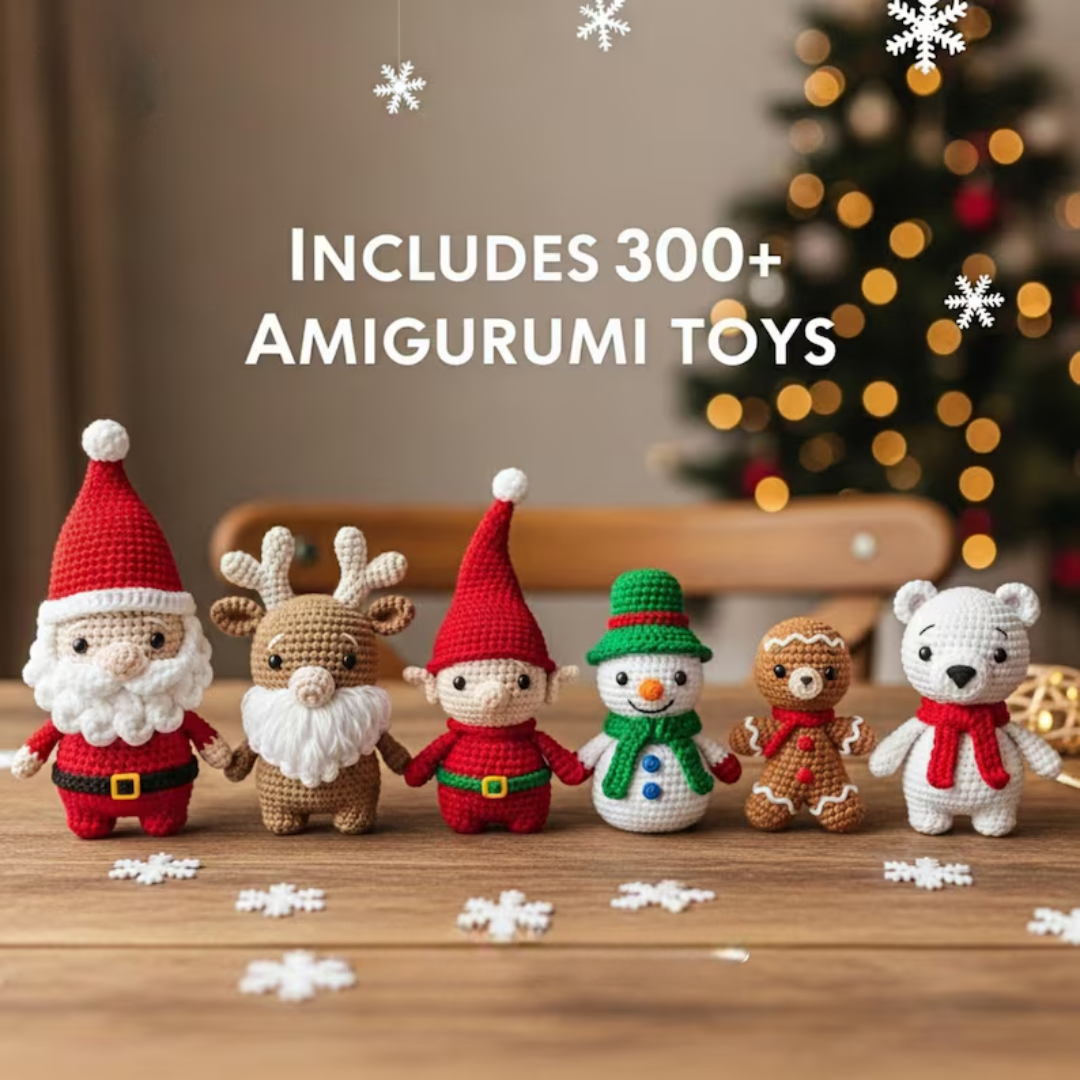 500+ Christmas Crochet Patterns Mega Bundle: 500+ Amigurumi, Decor, Wearables, Bags (PDF Download) | Millionsofpatterns