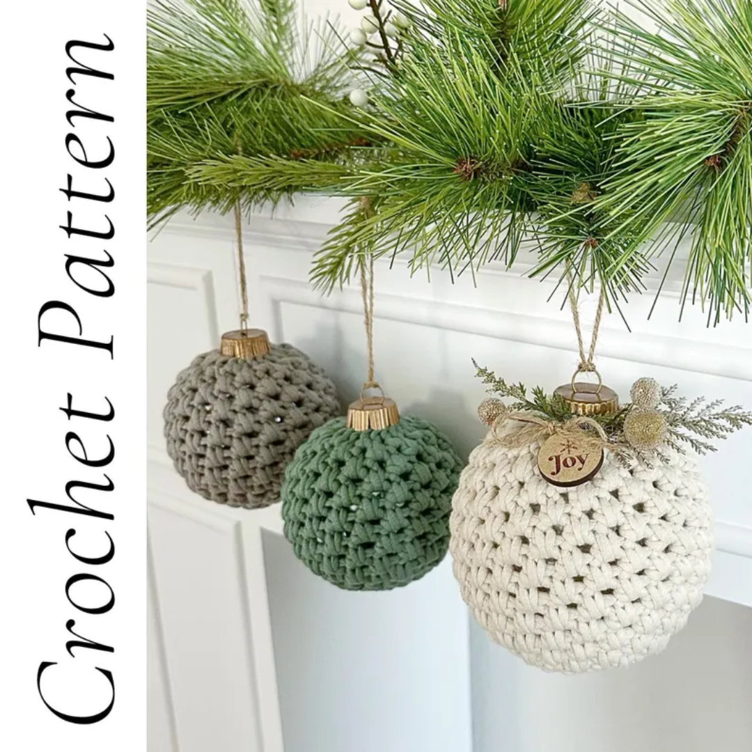 Crochet Pattern | Crochet Christmas Ball Ornament Pattern 097 | Crochet Bauble Pattern | DIY Christmas Tree Decorations