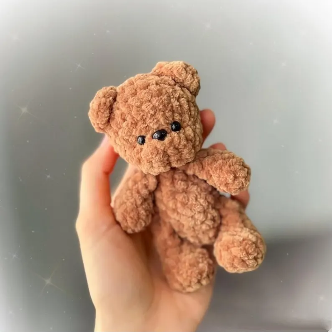 Mini Teddy Bear Crochet Pattern PDF, Amigurumi Keychain Tutorial, Cute Plush Toy DIY, Handmade Gift Idea, Crochet Teddy bear Pattern