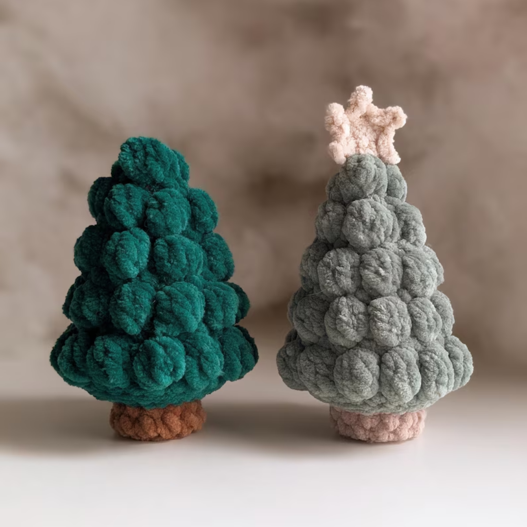 Crochet Christmas Tree with Star PDF Pattern Low-Sew