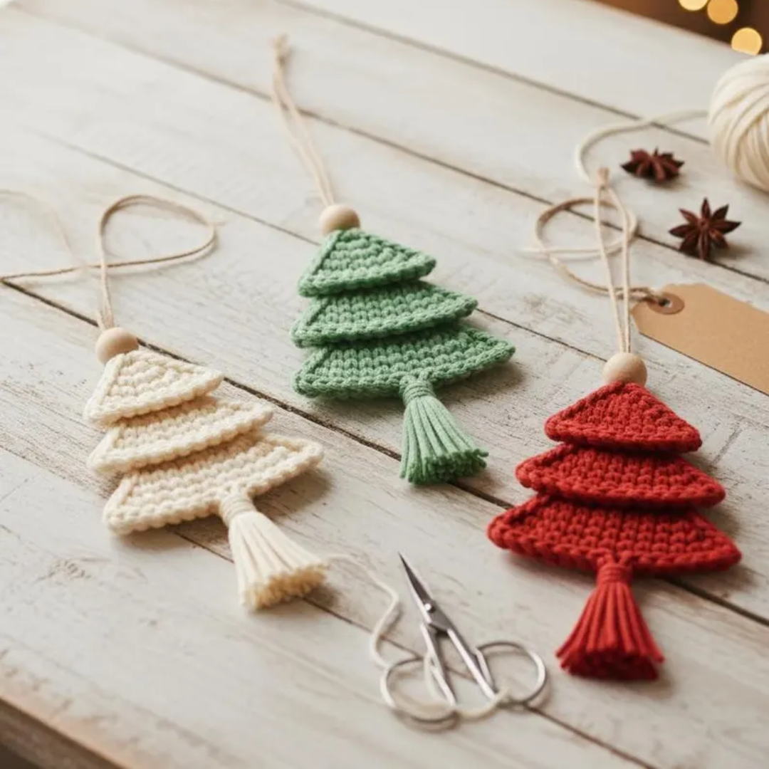 Crochet Christmas Tree Ornament Pattern - PDF Download