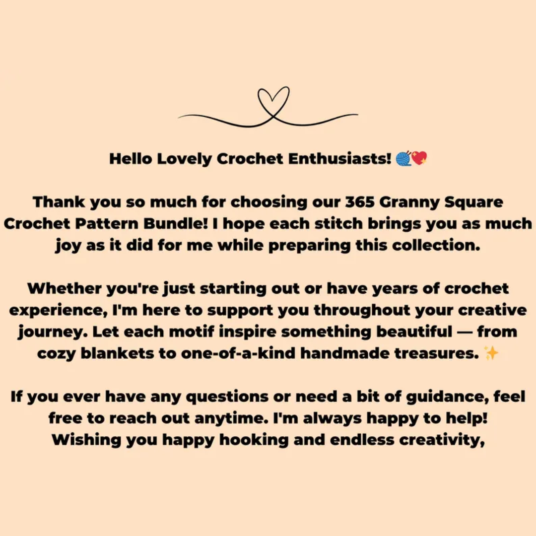 Granny Square Crochet Pattern Bundle PDF 80+ Unique Designs | Flowers, Animals, Fruits, Smiley, Cute DIY Crochet Squares"