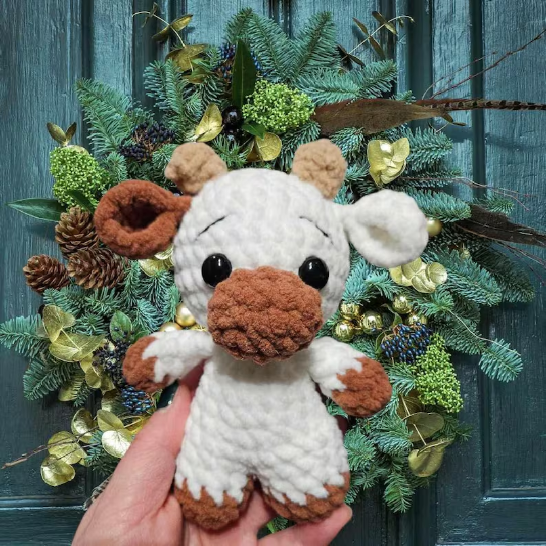 Baby cows TRIO pattern- baby longhorn, baby cow, baby highland, crochet cow pattern, amigurumi, highland, longhorn, cow crochet, low sew