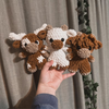 Baby cows TRIO pattern- baby longhorn, baby cow, baby highland, crochet cow pattern, amigurumi, highland, longhorn, cow crochet, low sew