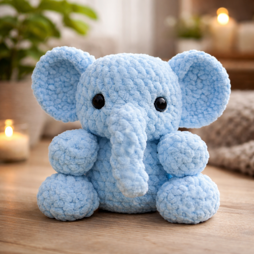 Baby Elephant Crochet Pattern PDF, Amigurumi, Beginner Friendly