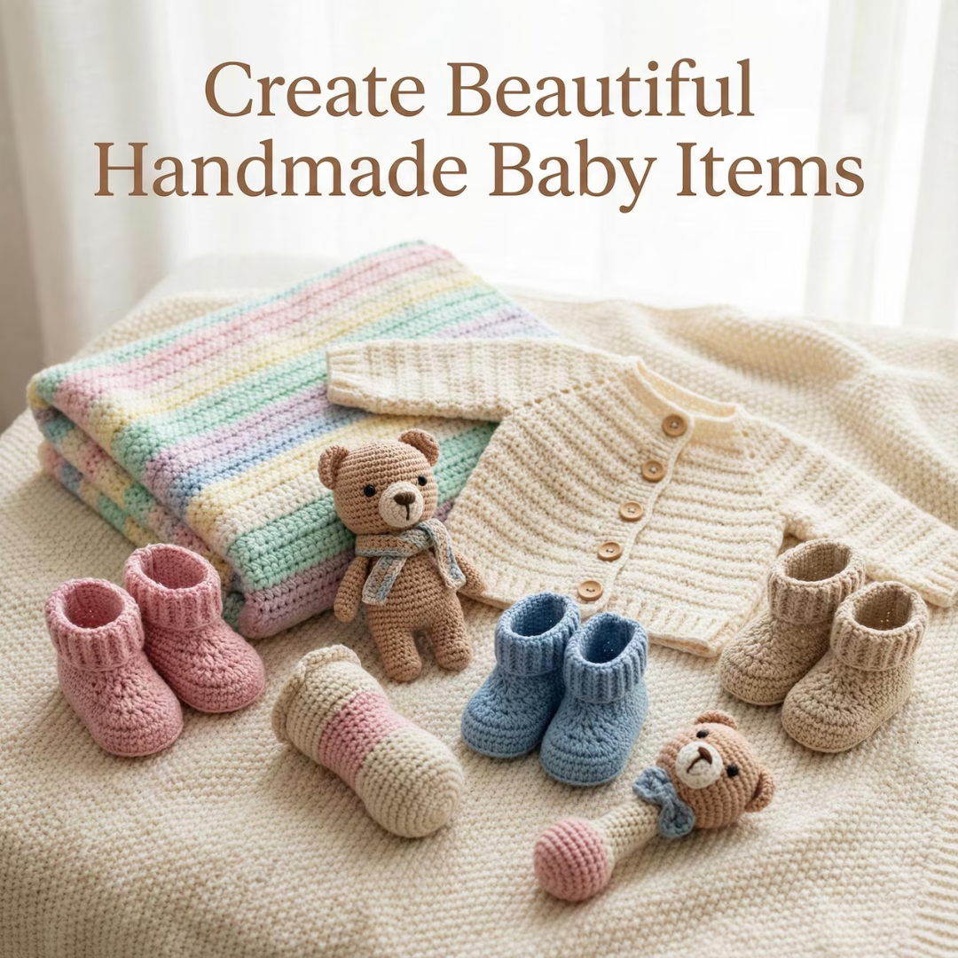 50+ Crochet Baby Patterns Bundle: 60+ Blankets, Booties, Amigurumi (PDF Download), Digital Downloads