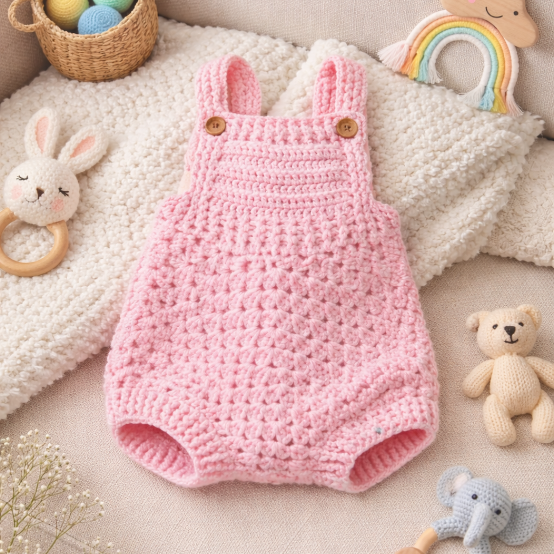Crochet Baby Romper Set with Booties Pattern | 2-in-1 Bundle PDF | Newborn Romper Crochet Pattern | Digital download