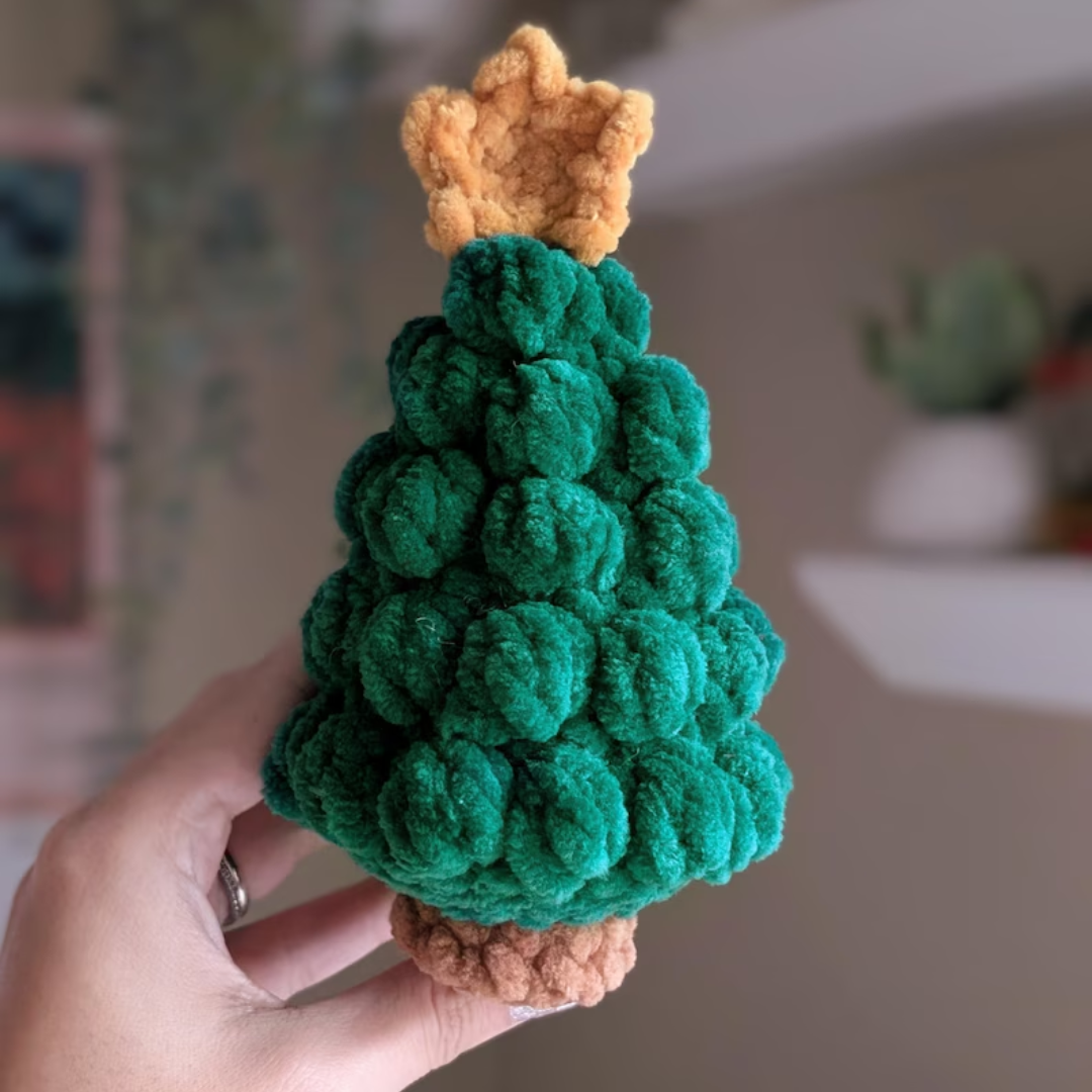 Crochet Christmas Tree with Star PDF Pattern Low-Sew