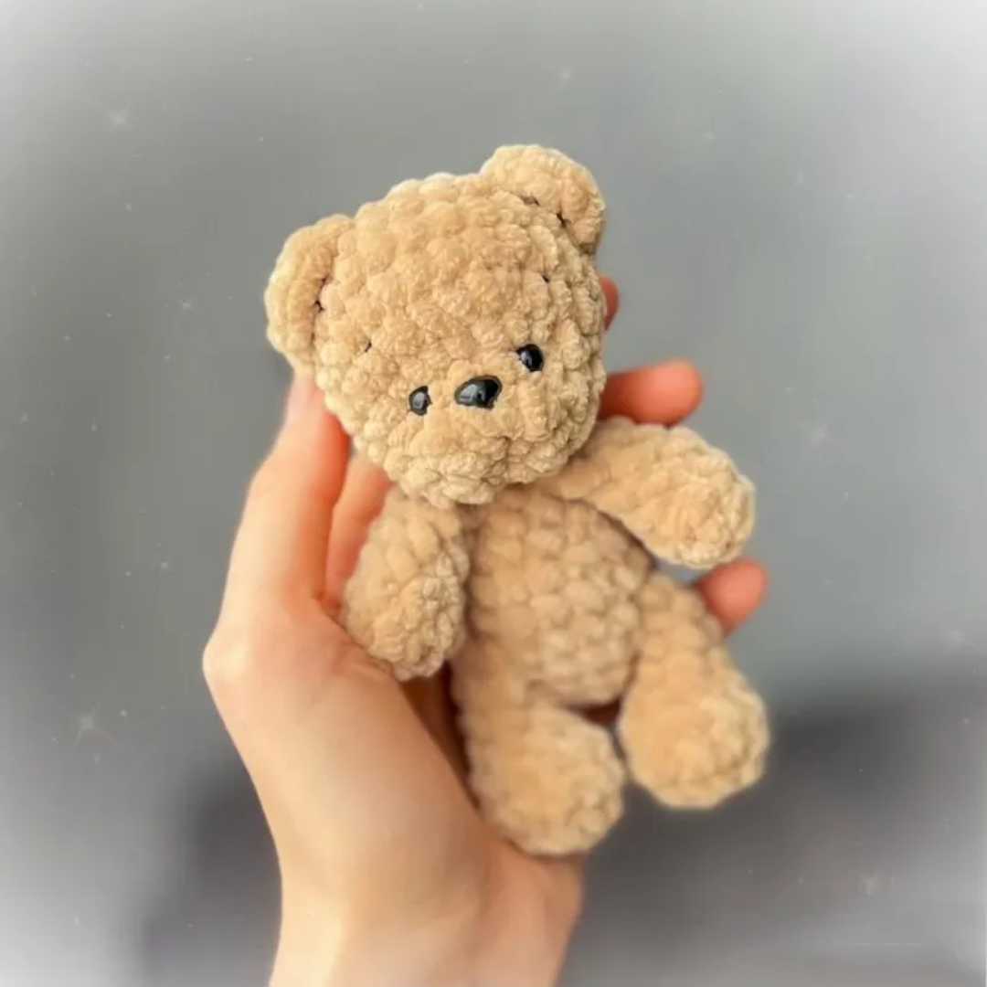 Mini Teddy Bear Crochet Pattern PDF, Amigurumi Keychain Tutorial, Cute Plush Toy DIY, Handmade Gift Idea, Crochet Teddy bear Pattern