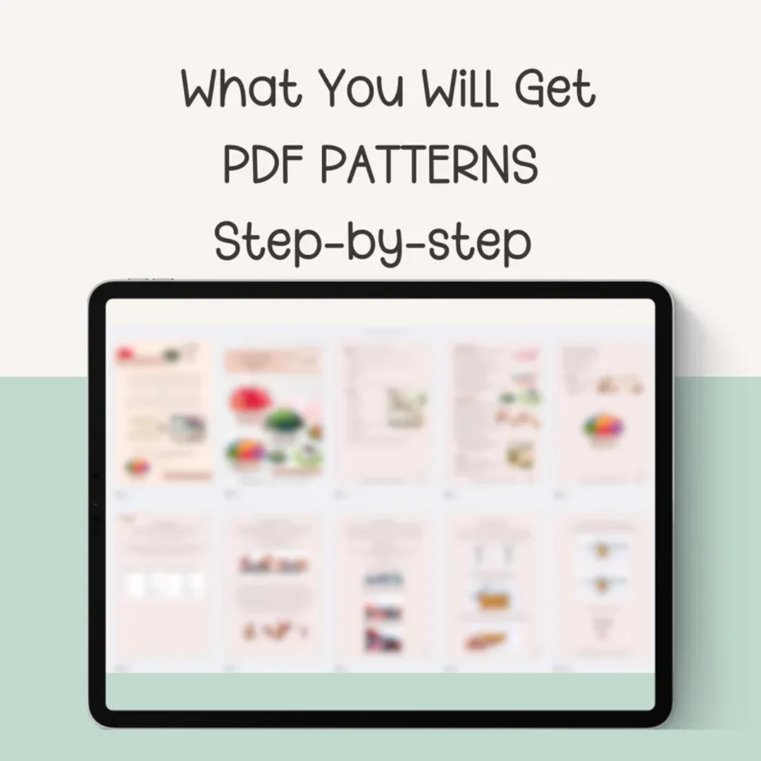 Crochet Pattern Bundle Flower Pot Coaster Set Succulent Plant Coasters Flower Surprise Crochet Flower Pot Plant Basket Pattern for DIY