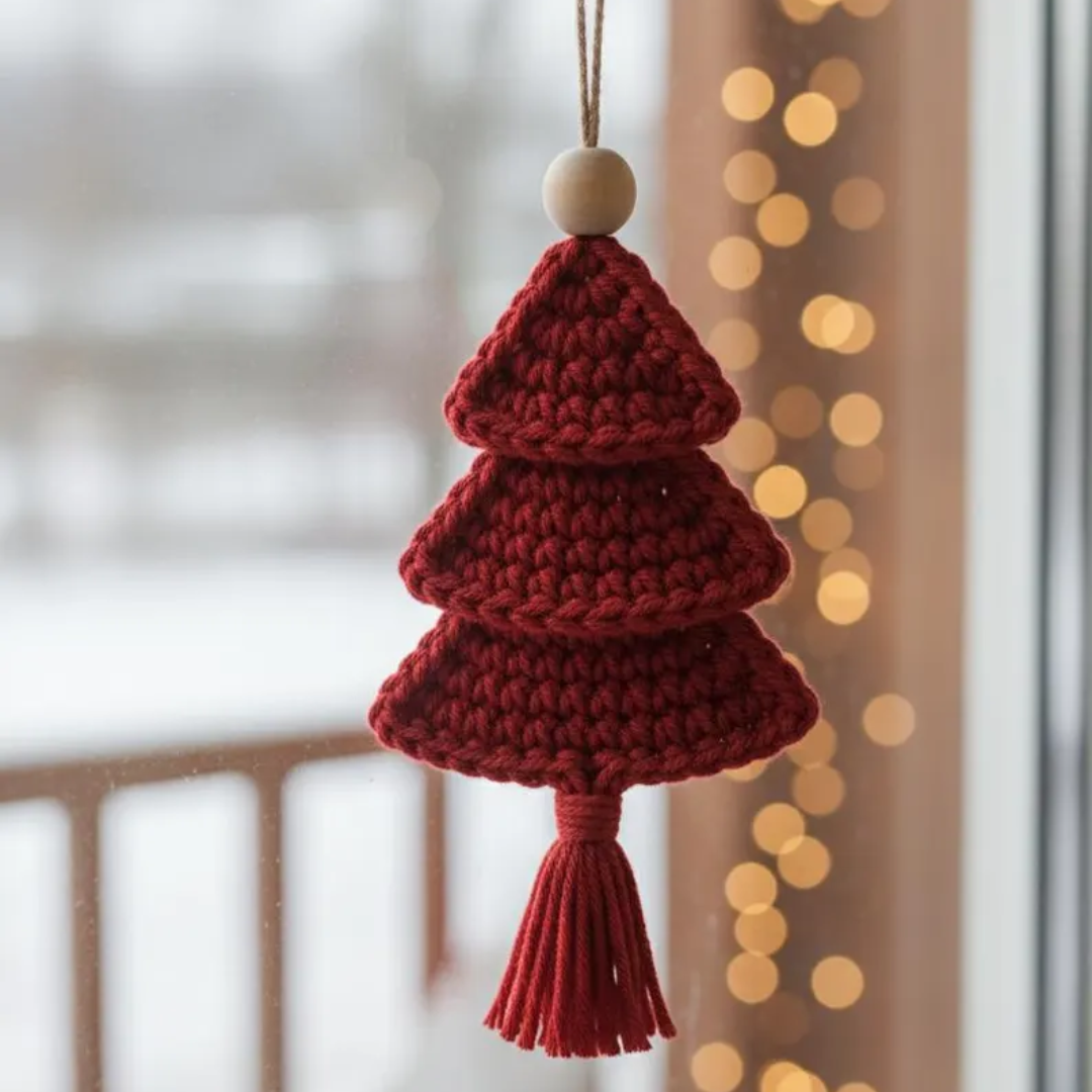 Crochet Christmas Tree Ornament Pattern - PDF Download