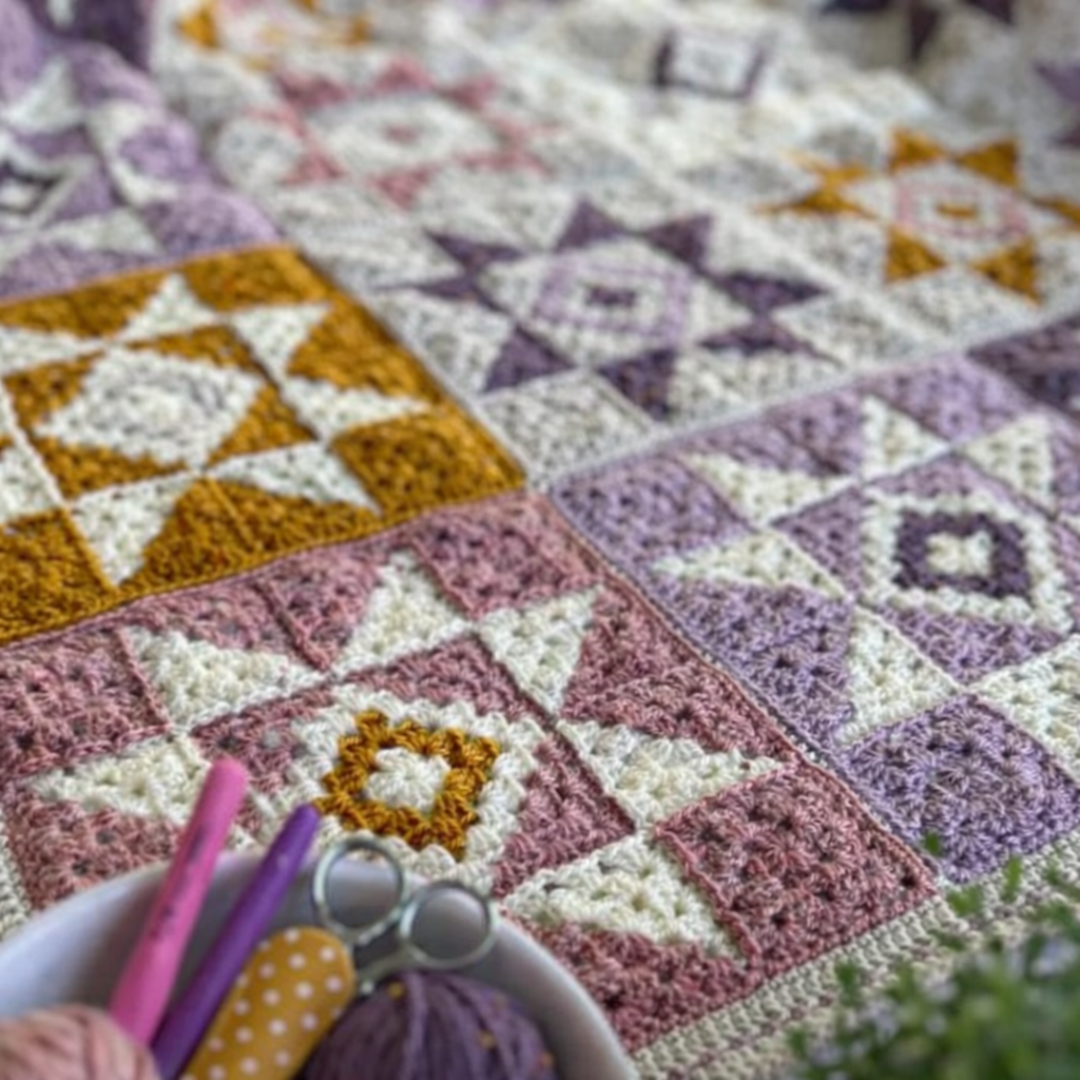 Cozy Stars Crochet Blanket Pattern PDF, Beginner Friendly