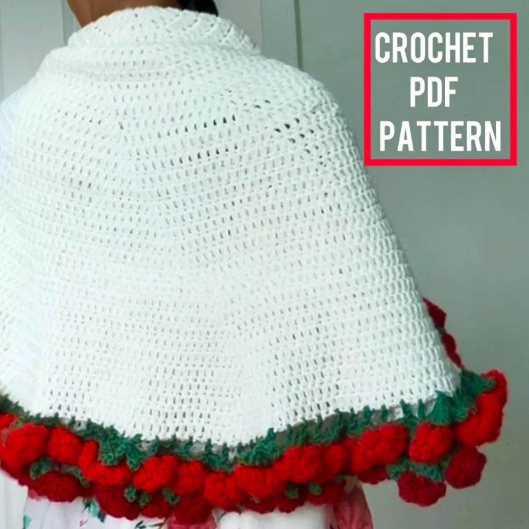 Crochet Blooming Rose Bouquet Blanket Pattern, PDF Pattern, Video Tutorial Included, Blanket Flower Bouquet Crochet Pattern PDF