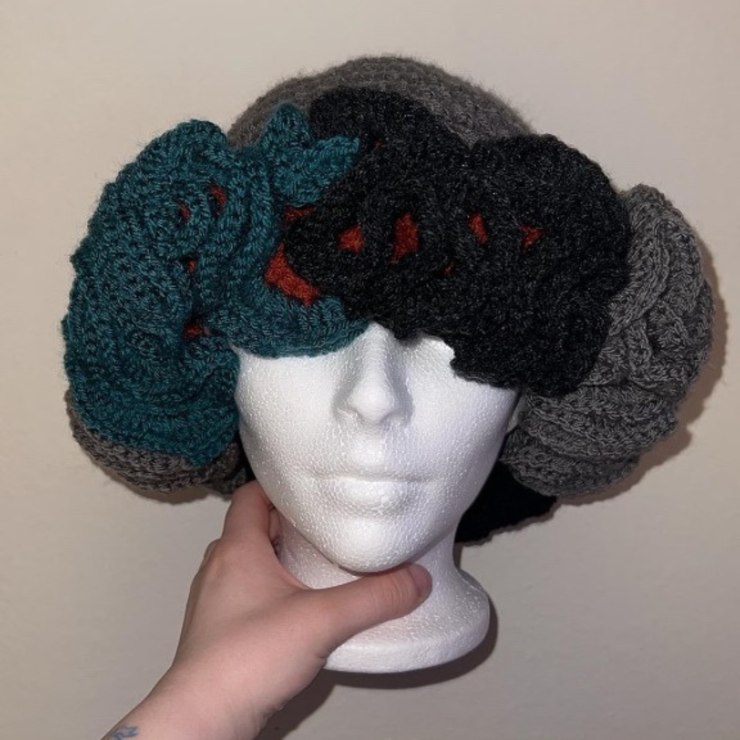 Crocheted Ruffle Hat Pattern, Instant Download