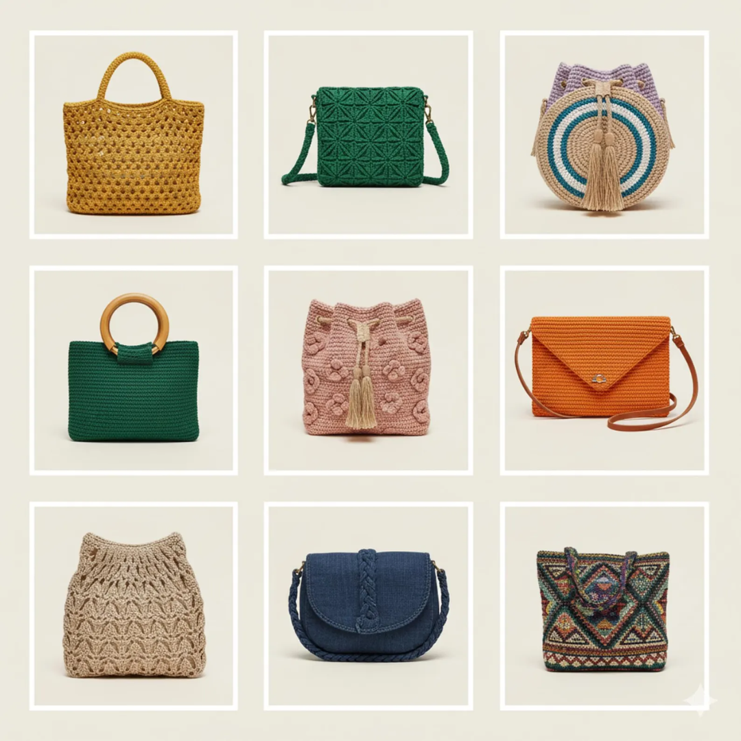 200+ Crochet Bag & Pouch Patterns Mega Bundle, Boho, Modern, Vintage Styles PDF Instant Download