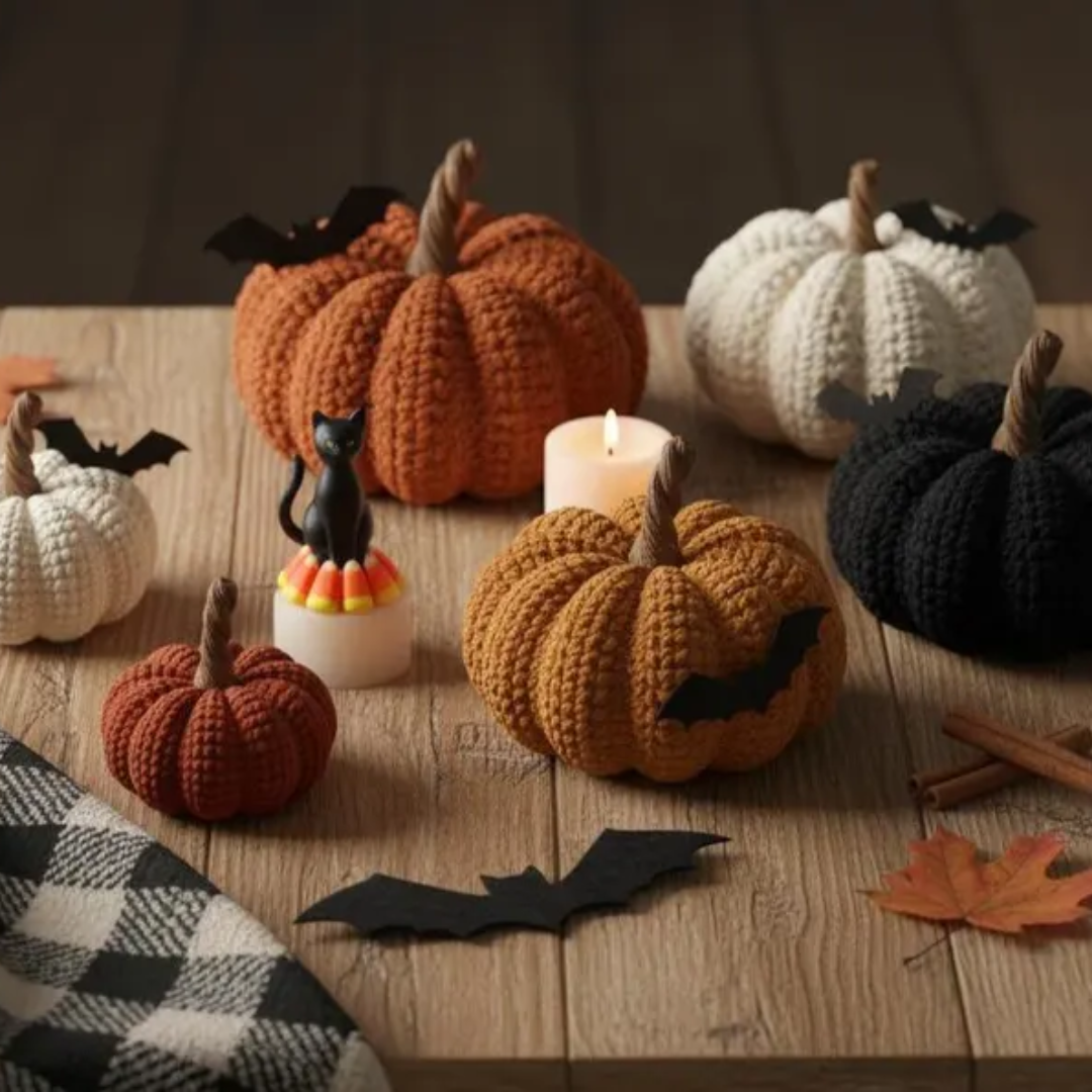 Crochet Pumpkin Pattern,Easy Halloween Amigurumi,Autumn DIY Home Decoration