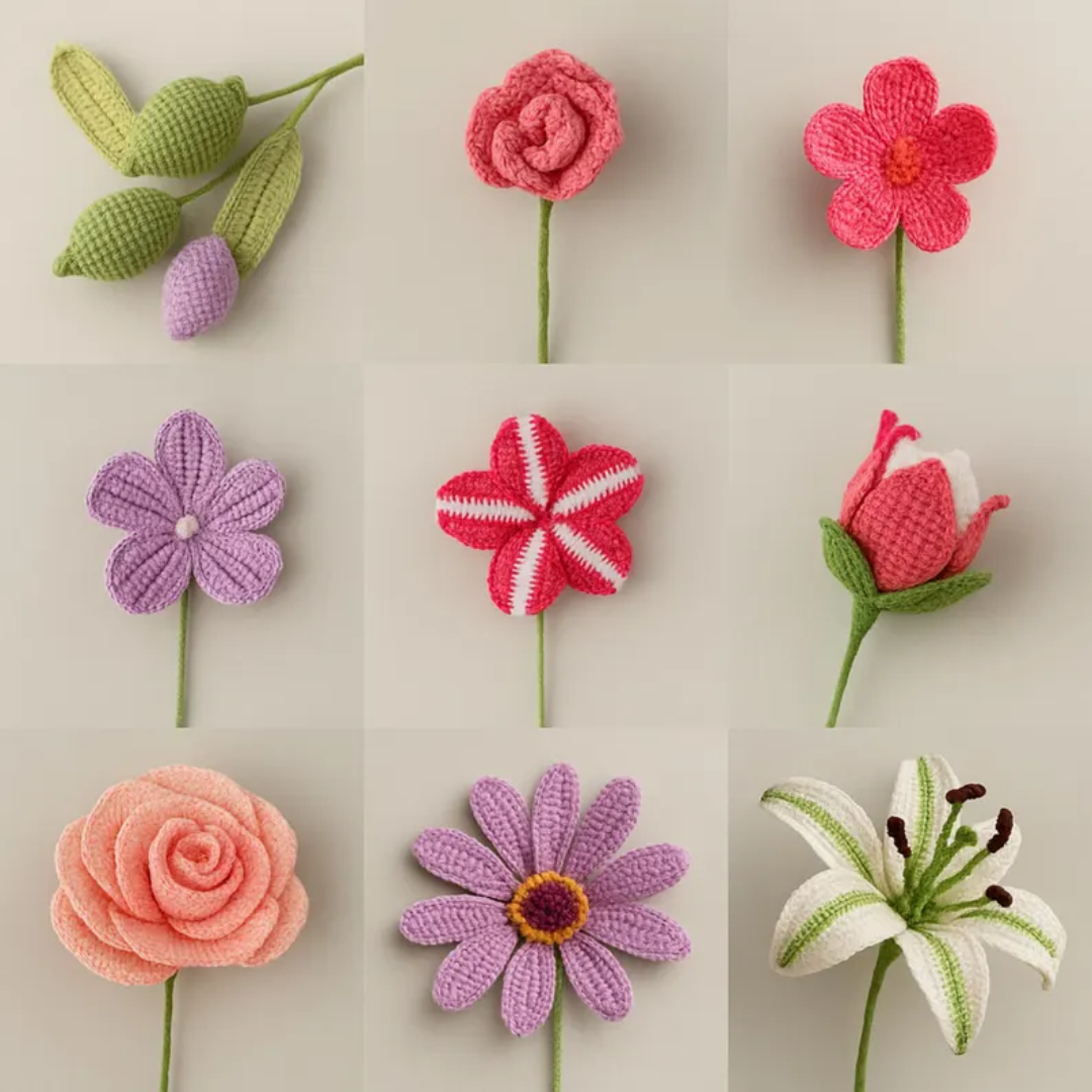 Crochet Flower Pattern Bundle, 700+ Amigurumi Bouquet Designs, Spring Floral Crochet Patterns, Mom Gift, PDF Downloads, Rose, Tulip, Daisy