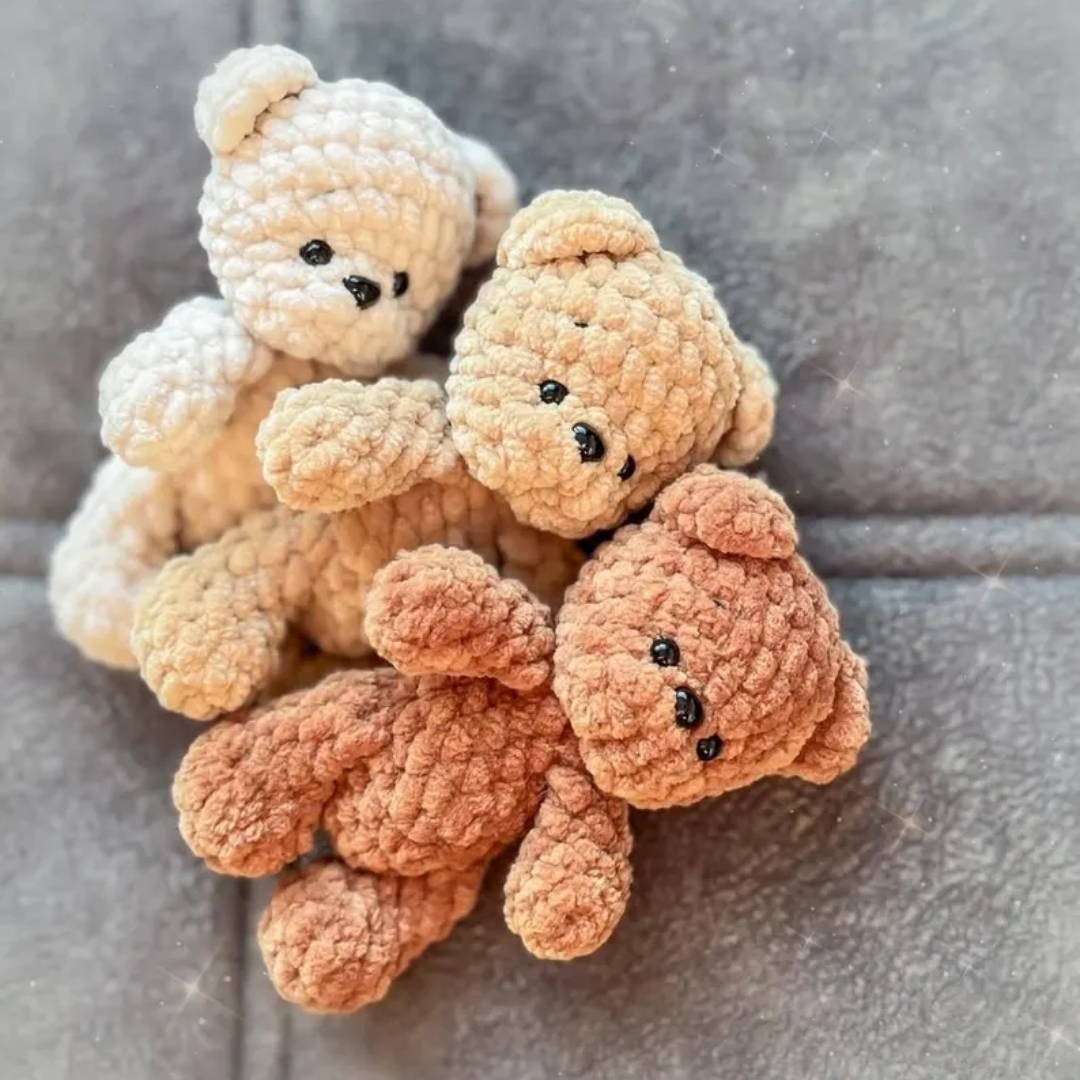 Mini Teddy Bear Crochet Pattern PDF, Amigurumi Keychain Tutorial, Cute Plush Toy DIY, Handmade Gift Idea, Crochet Teddy bear Pattern